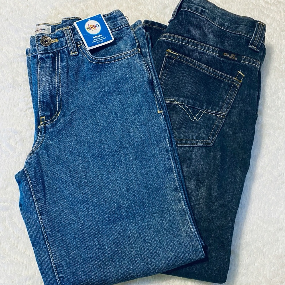 Bundle 2 NEW Boys 8 Husky Loose Leg Jeans